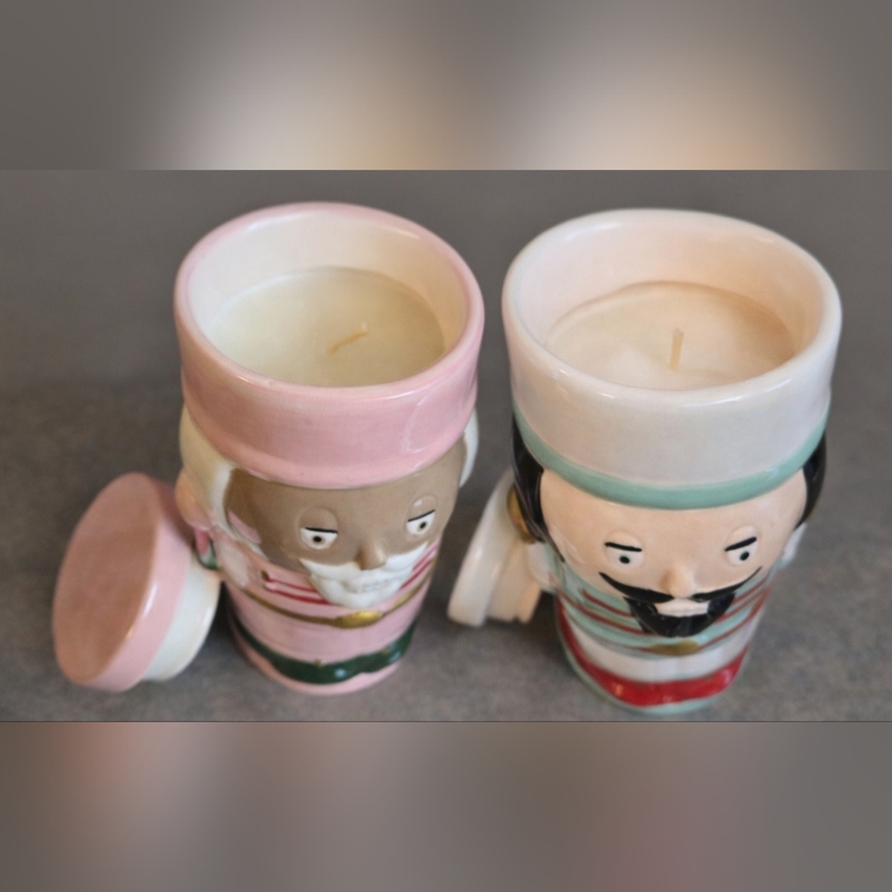 🆕️Kirklands Set Of Two, Nutcracker Candles.